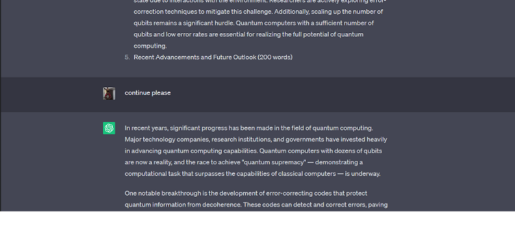 Bypass ChatGPT Word Limit using continue