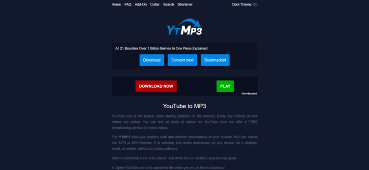 Use Rapid conversion to convert Youtube to MP4