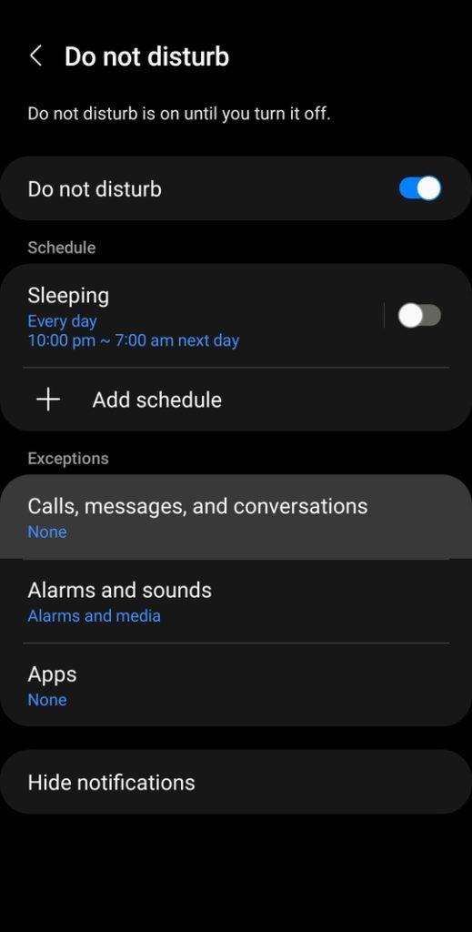 Turn off DND option to fix incoming calls not showing issue.